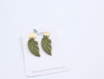 Load image into Gallery viewer, Leaf-Shaped Dangle Earrings – Elegant Nature-Inspired Design
