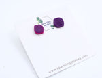Load image into Gallery viewer, Purple Stud Earrings – Simple & Elegant Everyday Style