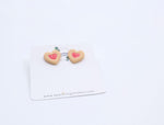 Load image into Gallery viewer, Sweet Heart Jam Biscuit Stud Earrings – Playful & Charming