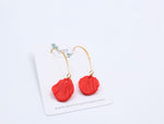 Load image into Gallery viewer, Hoop Floral Stud Earrings – Delicate & Feminine Design