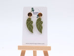 Load image into Gallery viewer, Leaf-Shaped Dangle Earrings – Elegant Nature-Inspired Design