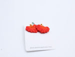 Load image into Gallery viewer, Scarlet Bloom Statement Dangle Earrings