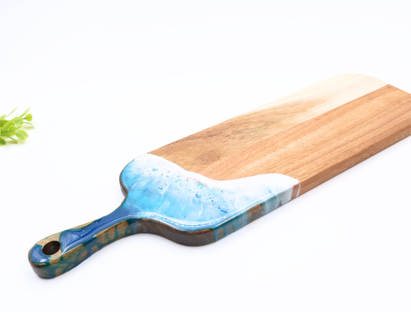 Acacia Wood Resin Serving Board (Handmade in NZ)