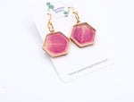 Load image into Gallery viewer, Resin Rose Petal Earrings – Elegant Dangle Design