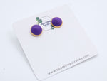Load image into Gallery viewer, Classic Purple Stud Earrings – Everyday Wear