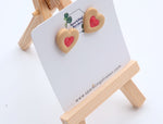 Load image into Gallery viewer, Sweet Heart Jam Biscuit Stud Earrings – Playful & Charming