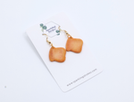 Load image into Gallery viewer, Toast Slice Dangle Earrings