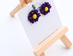 Load image into Gallery viewer, Purple Daisy Stud Earrings – Cute Floral Design