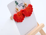 Load image into Gallery viewer, Scarlet Bloom Statement Dangle Earrings
