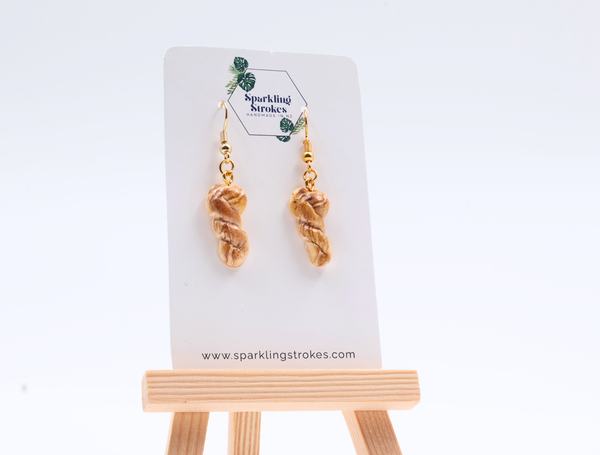 Challah Bread Dangle Earrings