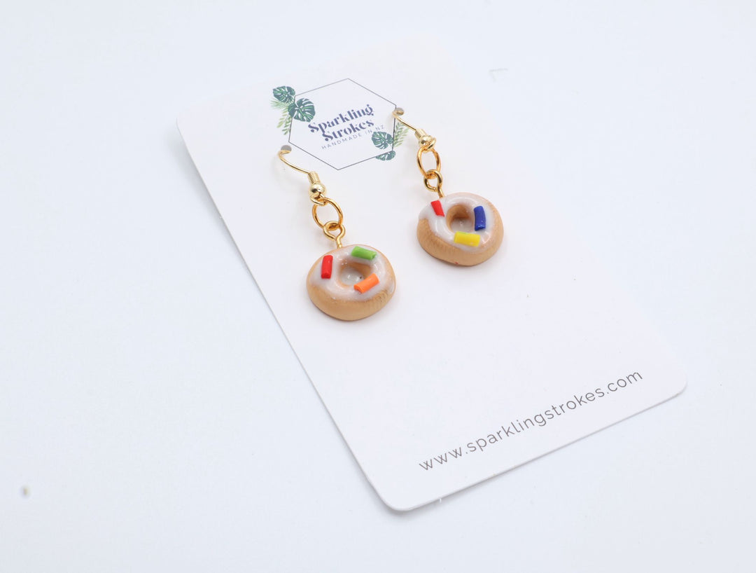 Donut Dangle Earrings – Cute & Playful Treat-Inspired Design