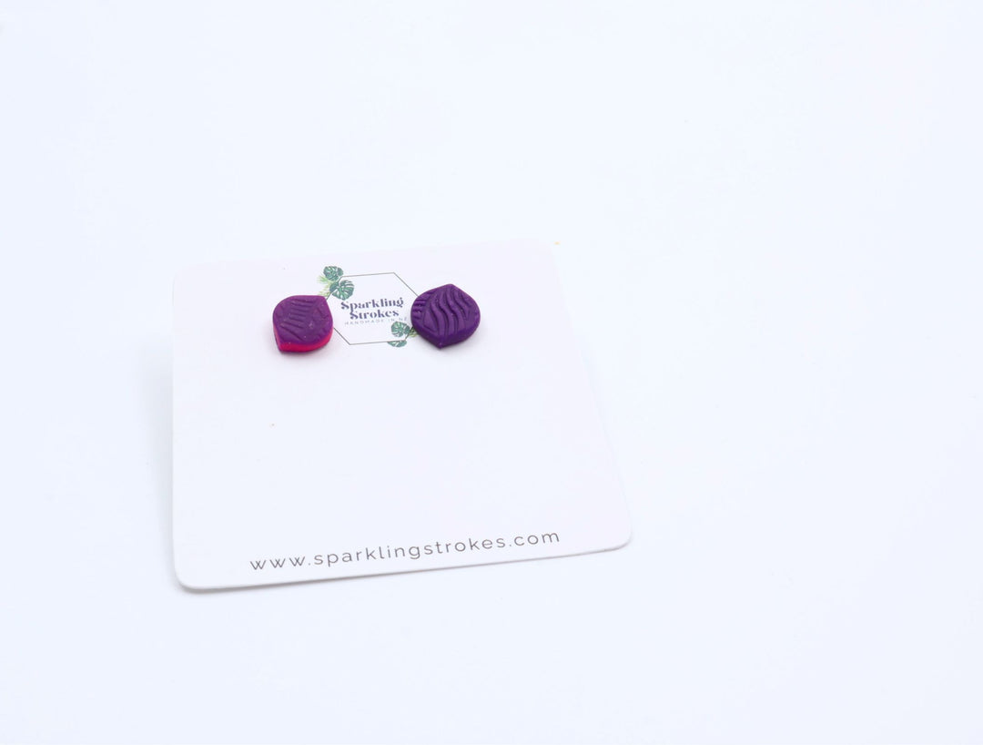 Purple Stud Earrings – Simple & Elegant Everyday Style