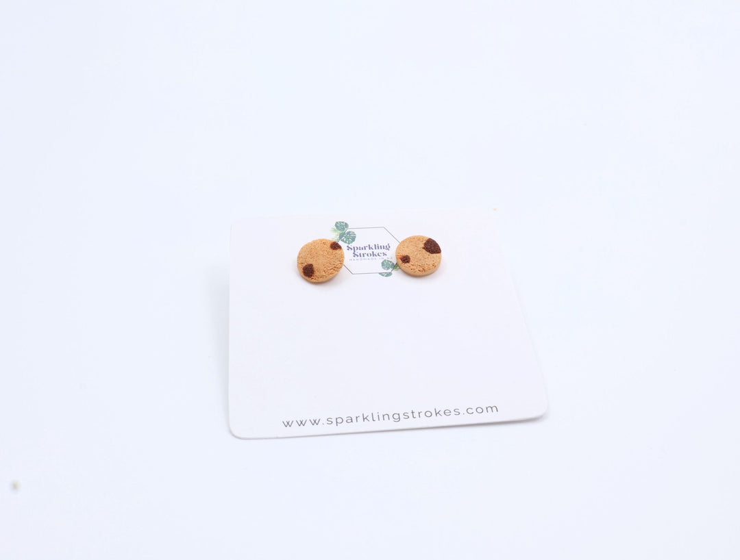 Cookie-Inspired Stud Earrings – Cute & Playful Design