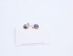 Load image into Gallery viewer, Marble Pink &amp; Blue Sky-Inspired Stud Earrings – Unique &amp; Colorful
