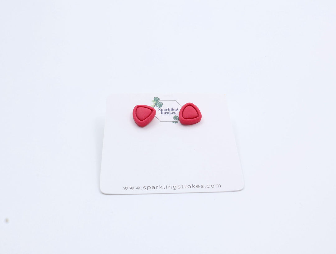 Triangle-Shaped Stud Earrings – Minimalist Geometric Design