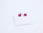 Load image into Gallery viewer, Pink &amp; Purple Patterned Stud Earrings – Colorful &amp; Fun
