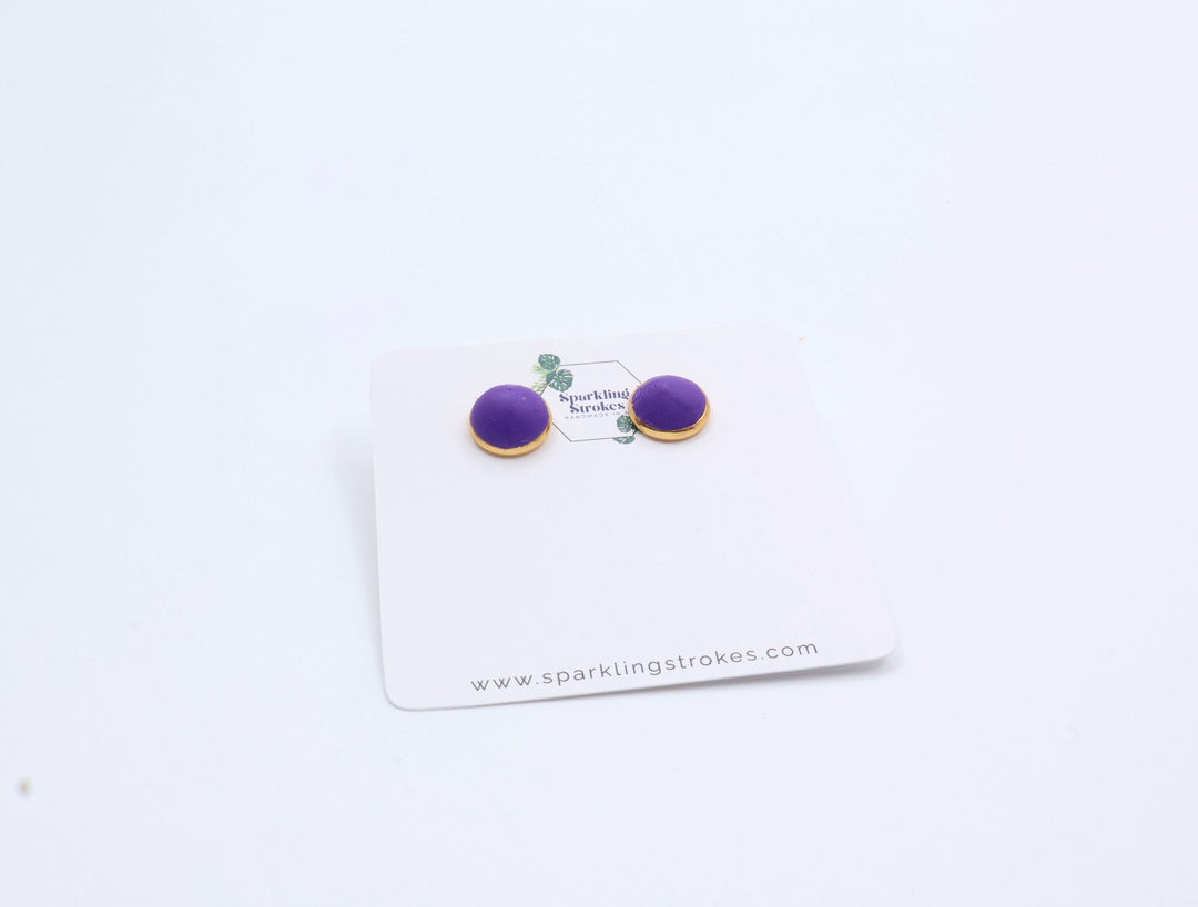 Classic Purple Stud Earrings – Everyday Wear