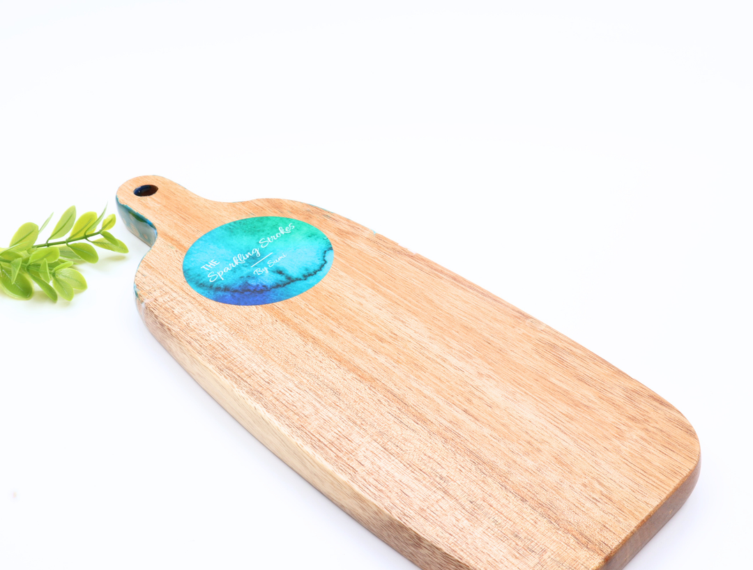Acacia Wood Resin Slicing Board – Elegant & Handcrafted
