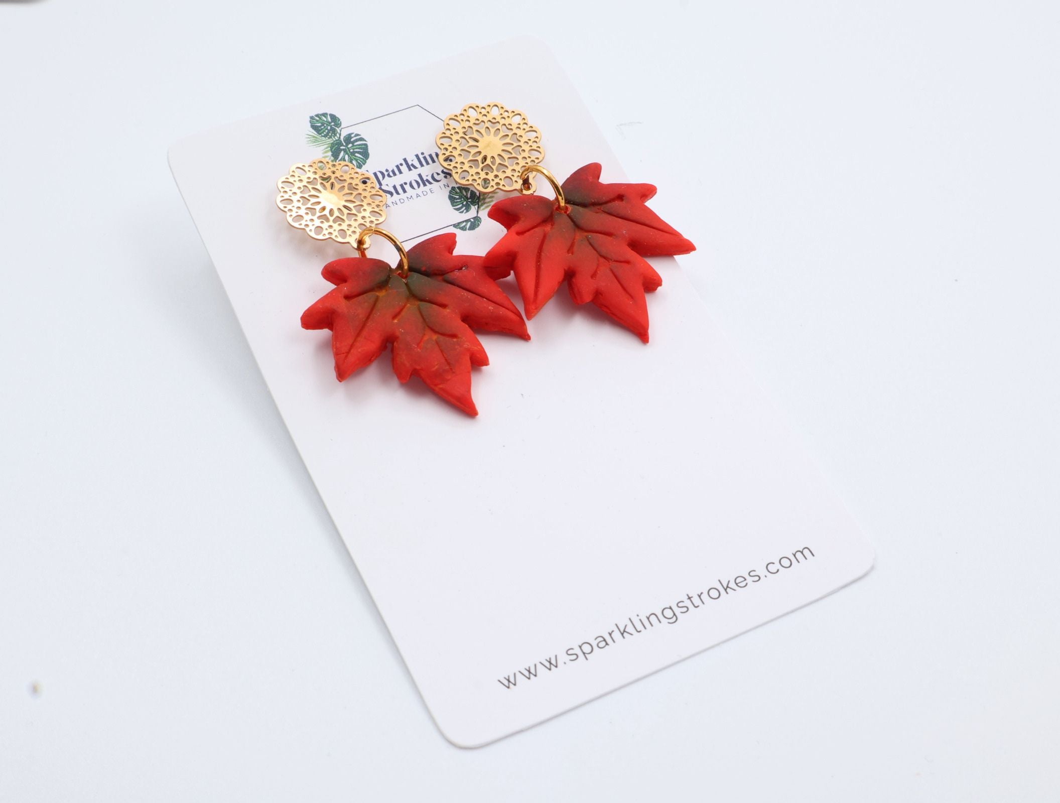 Autumn Maple Glow Dangle Earrings