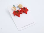 Load image into Gallery viewer, Autumn Maple Glow Dangle Earrings
