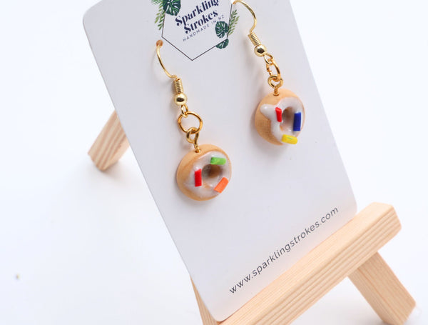 Donut Dangle Earrings – Cute & Playful Treat-Inspired Design