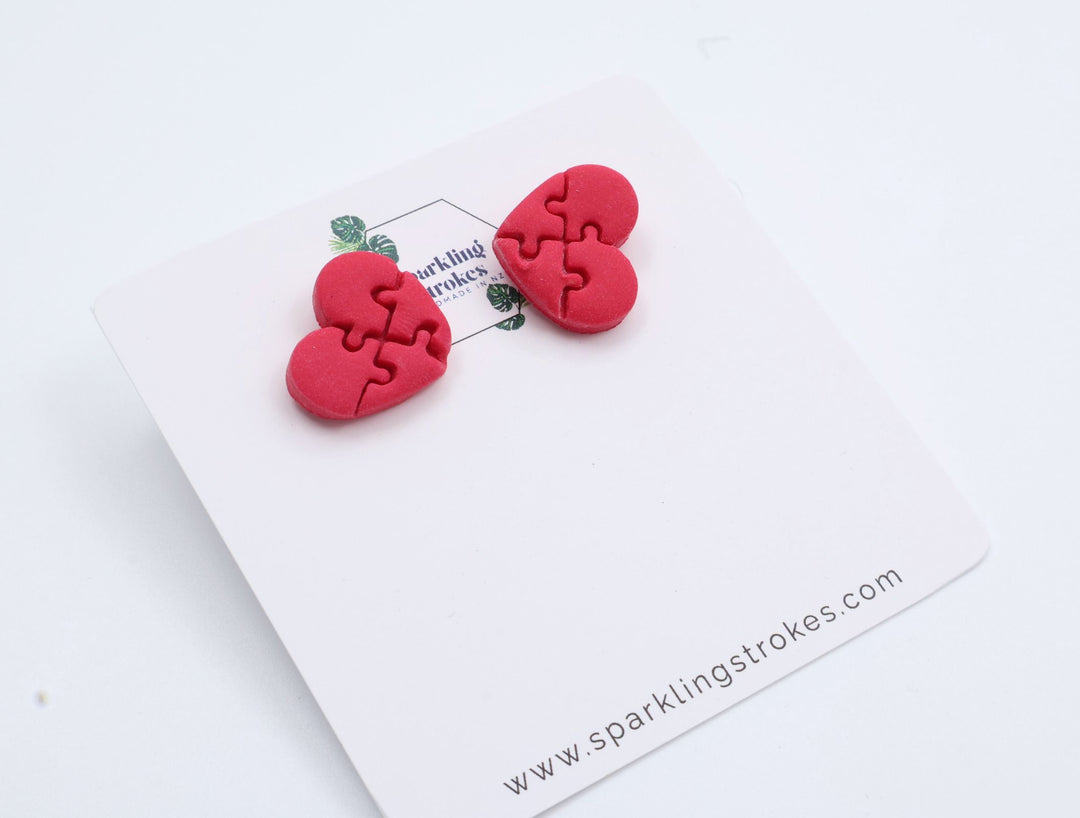 Heart-Shaped Heartbeat Stud Earrings – Stylish & Meaningful