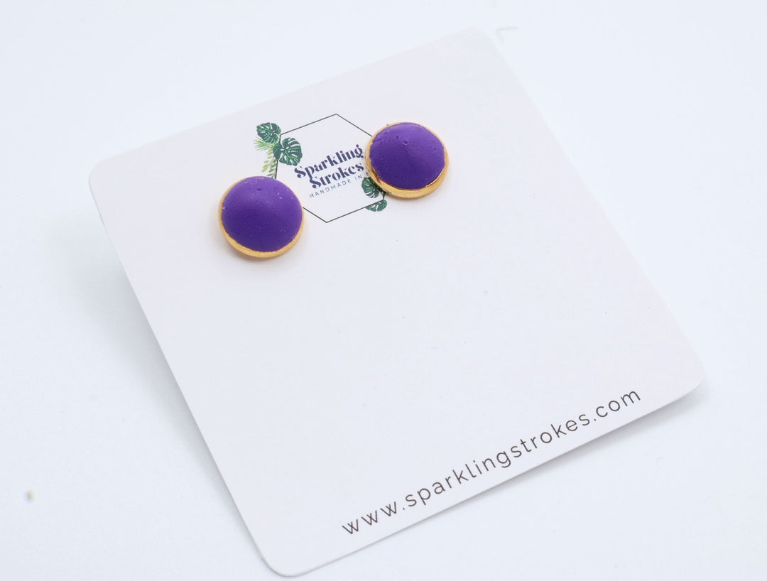 Classic Purple Stud Earrings – Everyday Wear