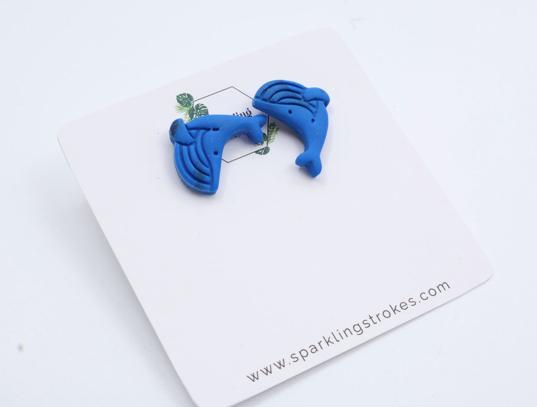 Dolphin-Shaped Stainless Steel Stud Earrings – Cute & Durable