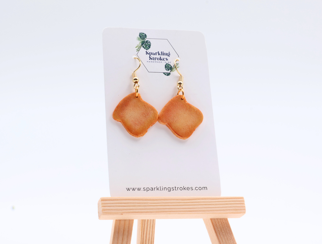 Toast Slice Dangle Earrings