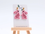 Load image into Gallery viewer, Pink Bunny Dangle Earrings

