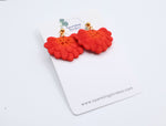 Load image into Gallery viewer, Scarlet Bloom Statement Dangle Earrings
