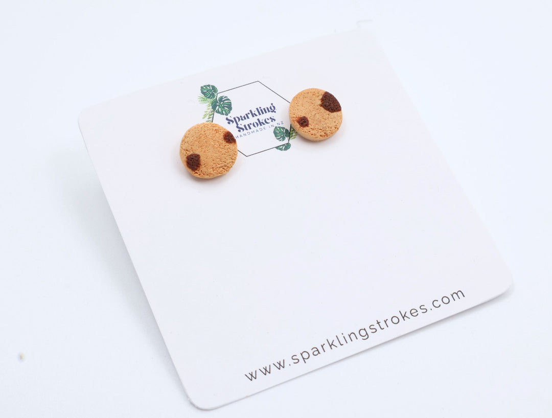Cookie-Inspired Stud Earrings – Cute & Playful Design