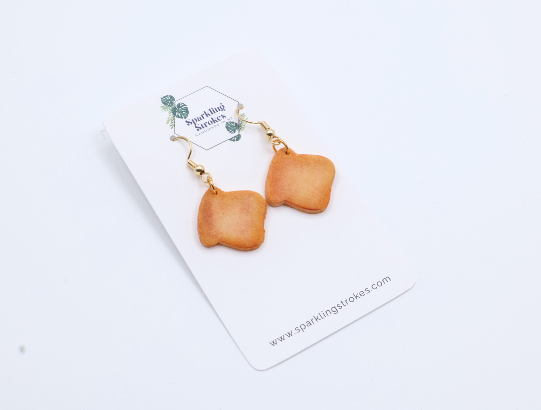 Toast Slice Dangle Earrings