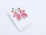 Load image into Gallery viewer, Pink Bunny Dangle Earrings
