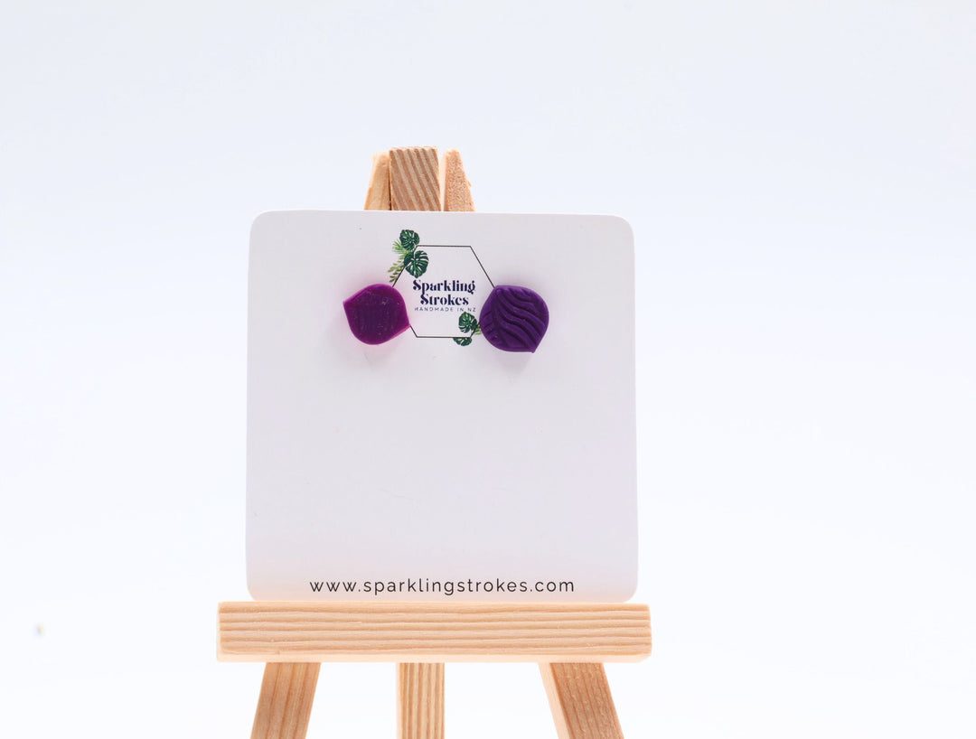 Purple Stud Earrings – Simple & Elegant Everyday Style
