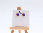 Load image into Gallery viewer, Classic Purple Stud Earrings – Everyday Wear
