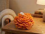 Load image into Gallery viewer, Sunset Peony Orange Candle – Citrus Floral Sculpt Candle
