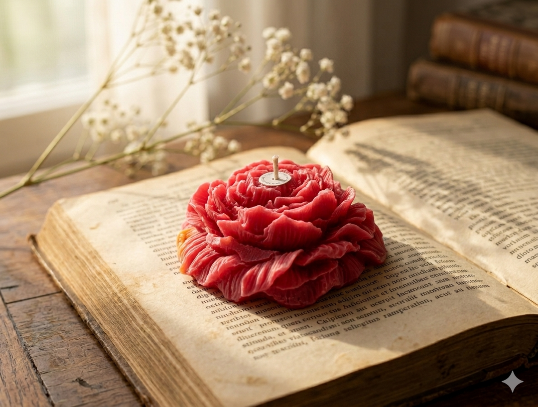 Lavender Vanilla Peony Candle – Floral Sculpt Aromatherapy Candle