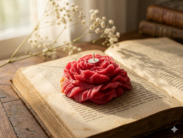 Lavender Vanilla Peony Candle – Floral Sculpt Aromatherapy Candle