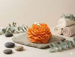 Load image into Gallery viewer, Sunset Peony Orange Candle – Citrus Floral Sculpt Candle
