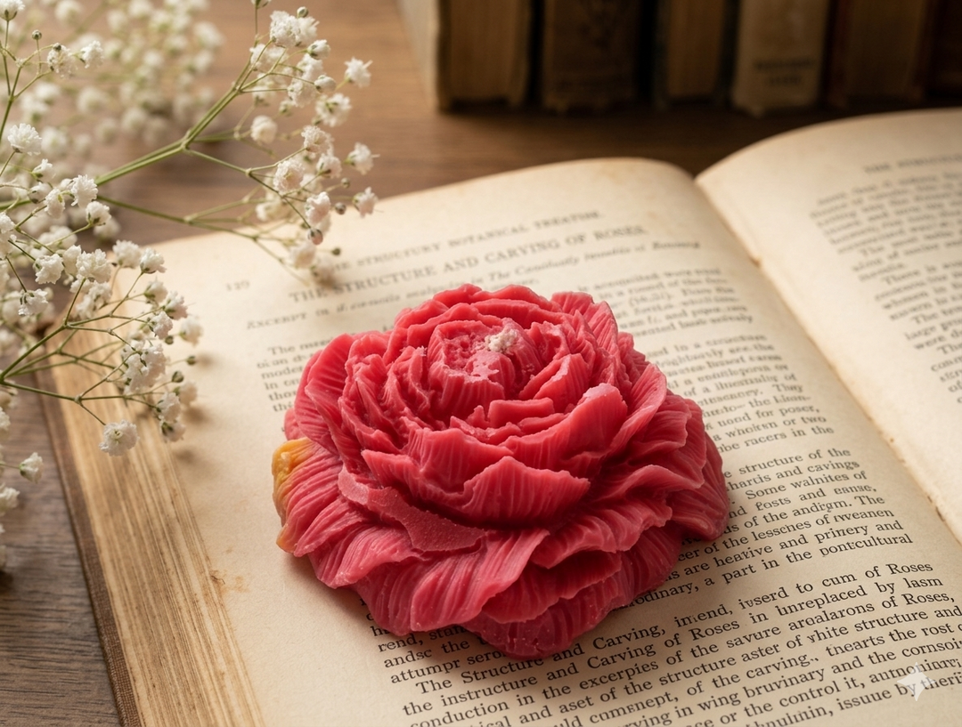 Lavender Vanilla Peony Candle – Floral Sculpt Aromatherapy Candle