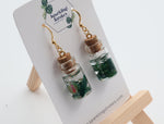 Load image into Gallery viewer, Olive Pickle Jar Dangle Earrings
