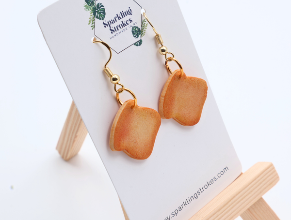 Toast Slice Dangle Earrings