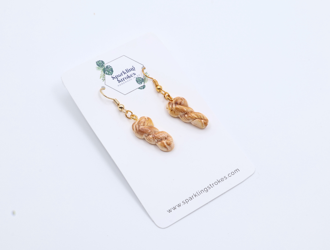 Challah Bread Dangle Earrings