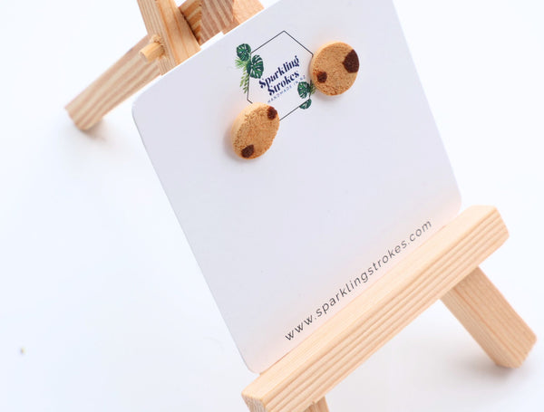Cookie-Inspired Stud Earrings – Cute & Playful Design