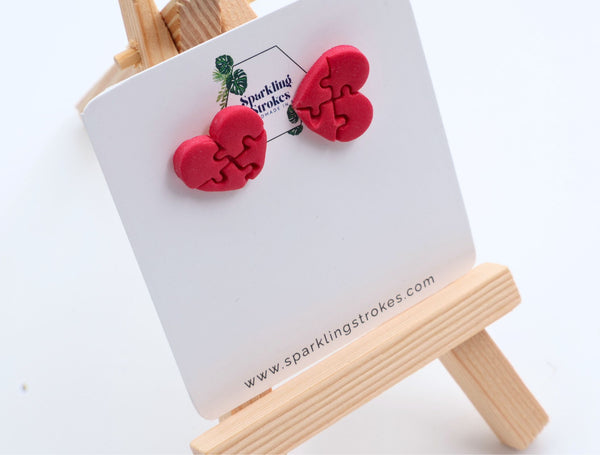 Heart-Shaped Heartbeat Stud Earrings – Stylish & Meaningful
