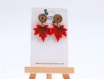 Load image into Gallery viewer, Autumn Maple Glow Dangle Earrings
